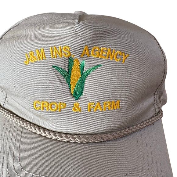 Corn crop and farm beige snap back baseball cap - Picture 2 of 3